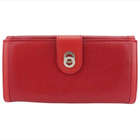 BVLGARI Wallet Doppiotondo Leather Authentic USED - Picture 2 of 11